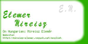 elemer mireisz business card