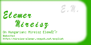 elemer mireisz business card